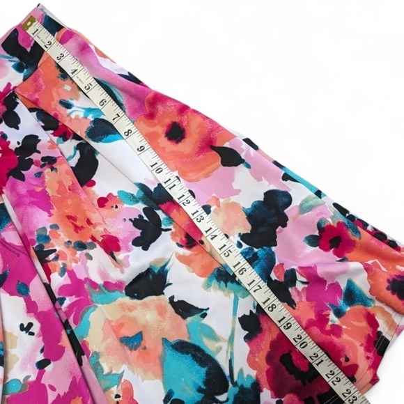 Sirens | Bright Floral Midi Length Pleated Skirt - Picture 4 of 6